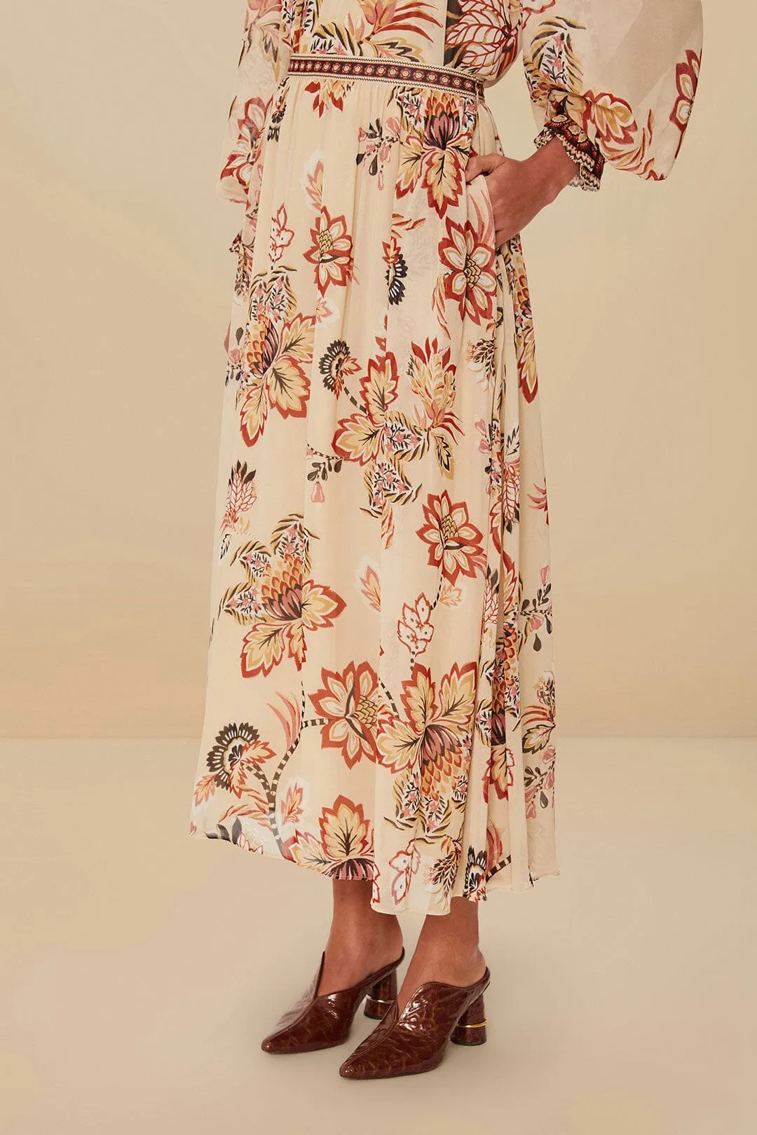 Sand Aura Floral Blouse sold by FARM Rio product image thumbnail 2