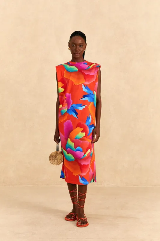 Red Ombre Chita T-Shirt Dress sold by FARM Rio