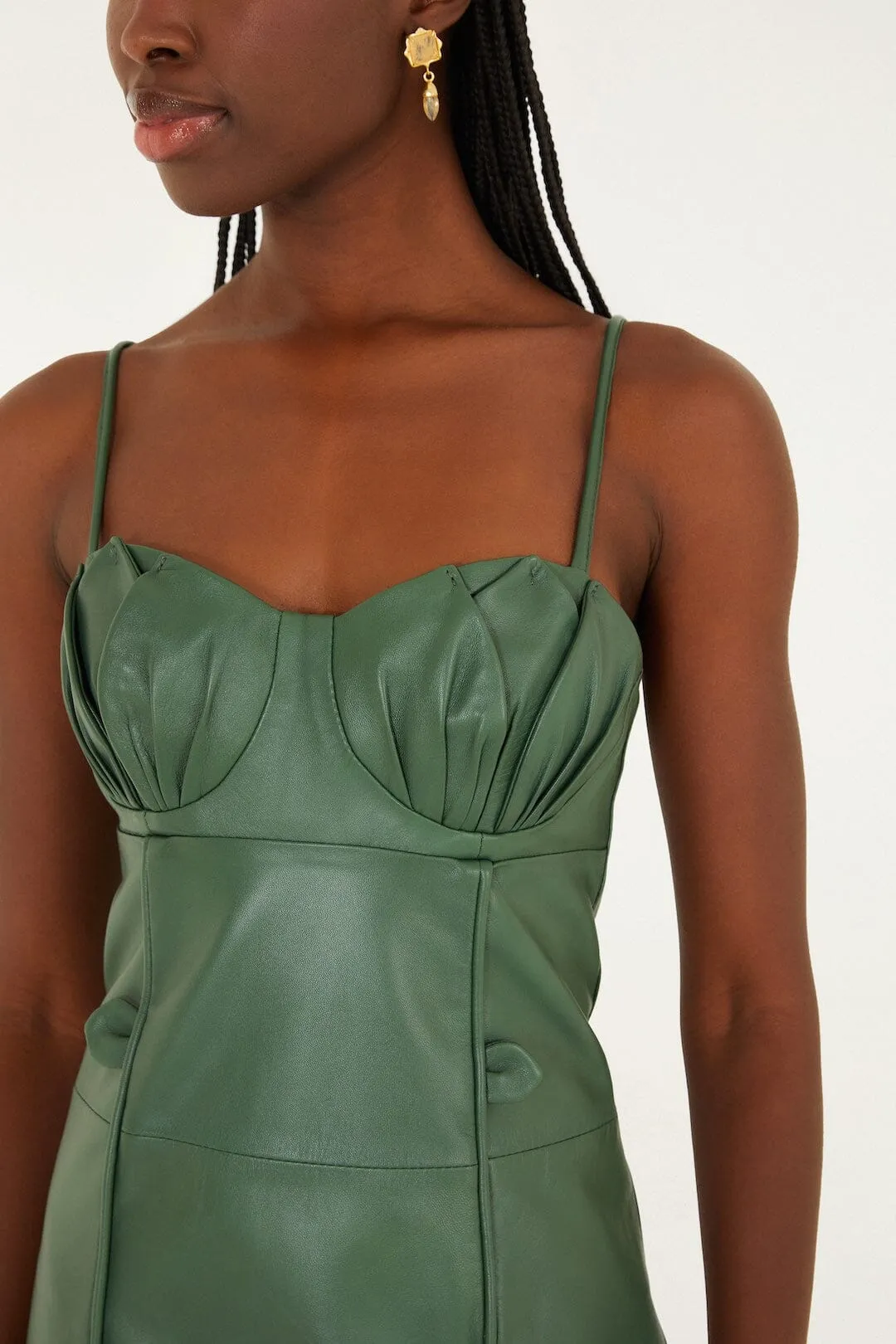 Green 3d Flower Leather Mini Dress sold by FARM Rio product image thumbnail 2