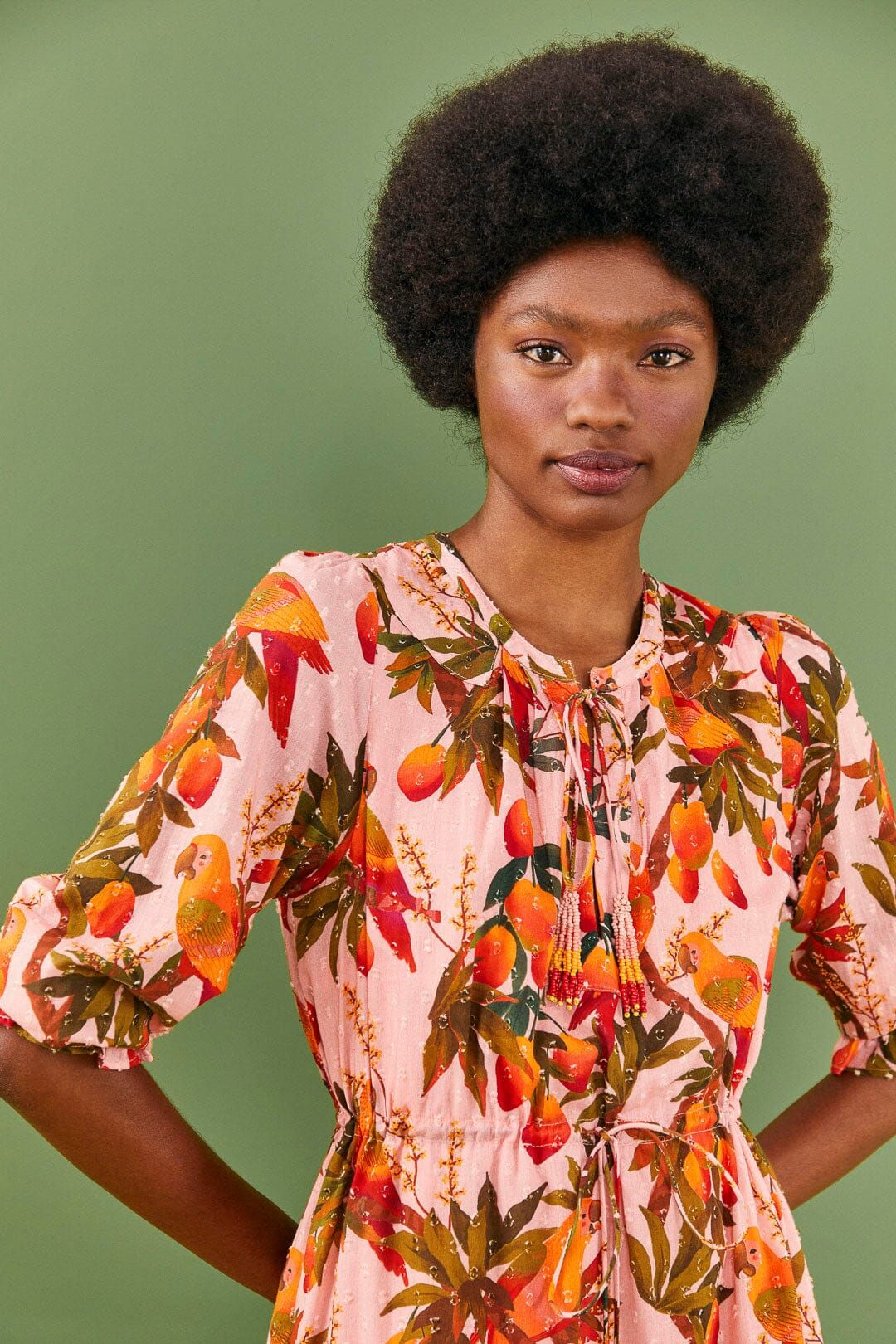 Mixed Mango Trees Midi Dress sold by FARM Rio product image thumbnail 3