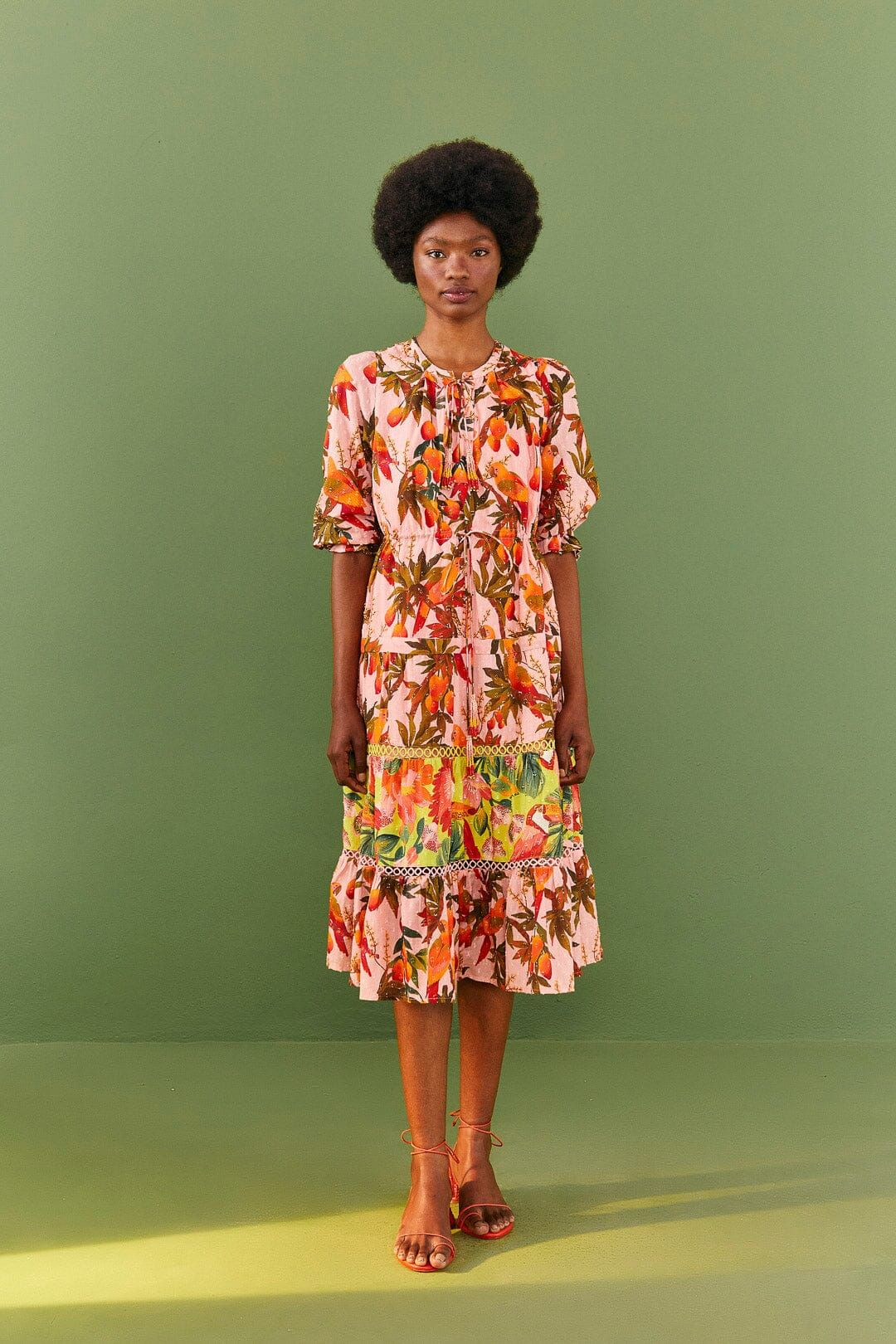 Mixed Mango Trees Midi Dress sold by FARM Rio