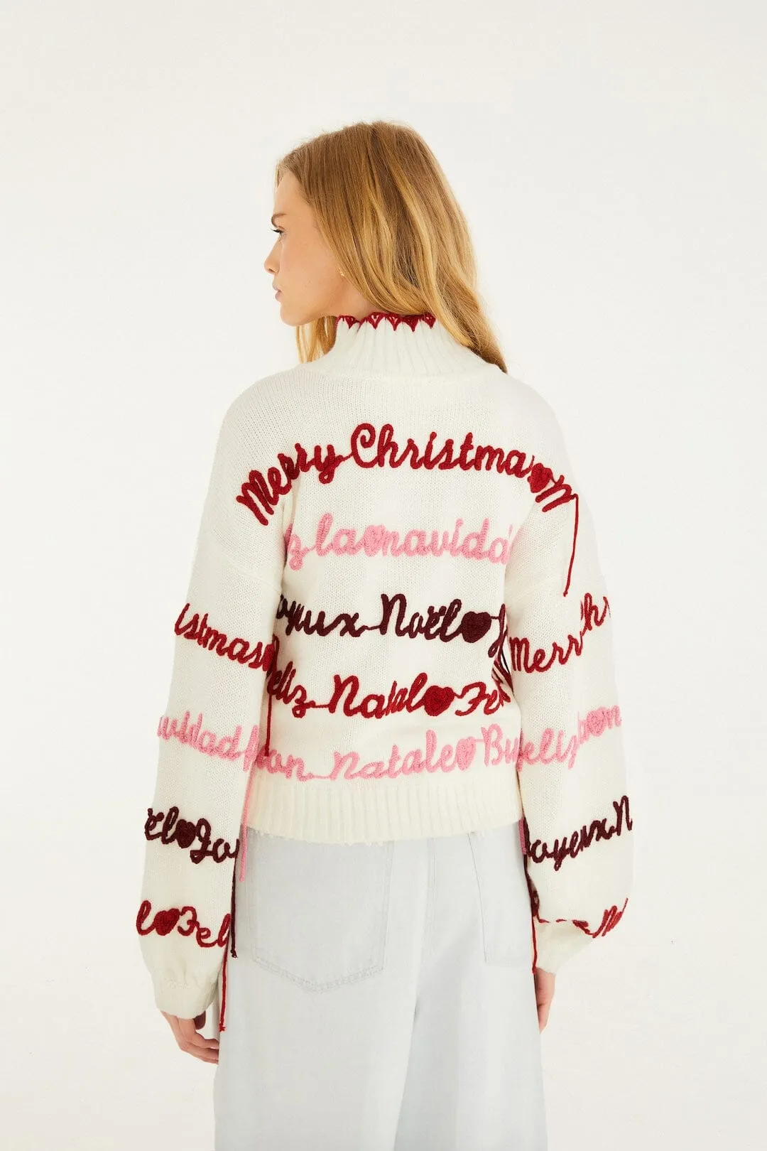 Off-White Merry Christmas Knit Sweater sold by FARM Rio product image thumbnail 5