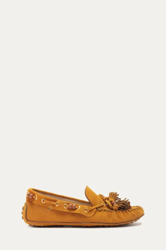 Caramel Tassel Suede Moccasin sold by FARM Rio