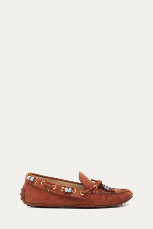 Brown Tassel Suede Moccasin sold by FARM Rio