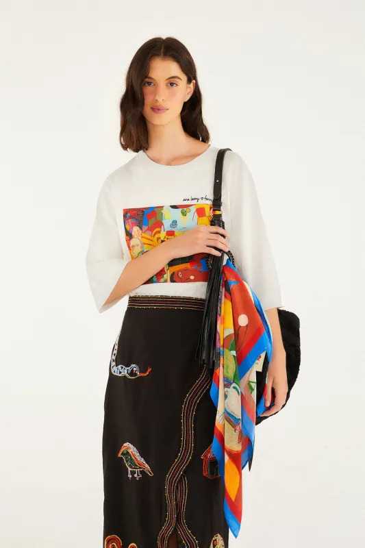 A Popular Cafe Multicolor Scarf sold by FARM Rio