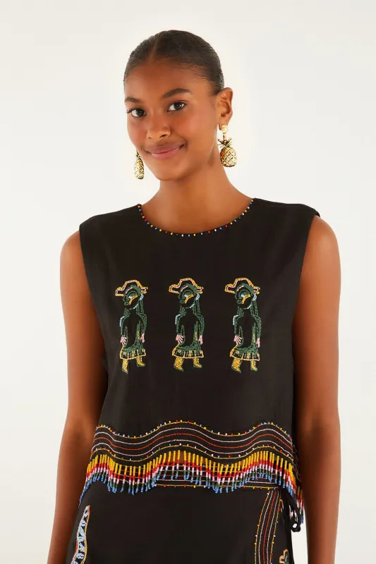 Ana Leovy Farm Rio Figures Lenzing™ Ecovero™ Euroflax™ Cropped sold by FARM Rio