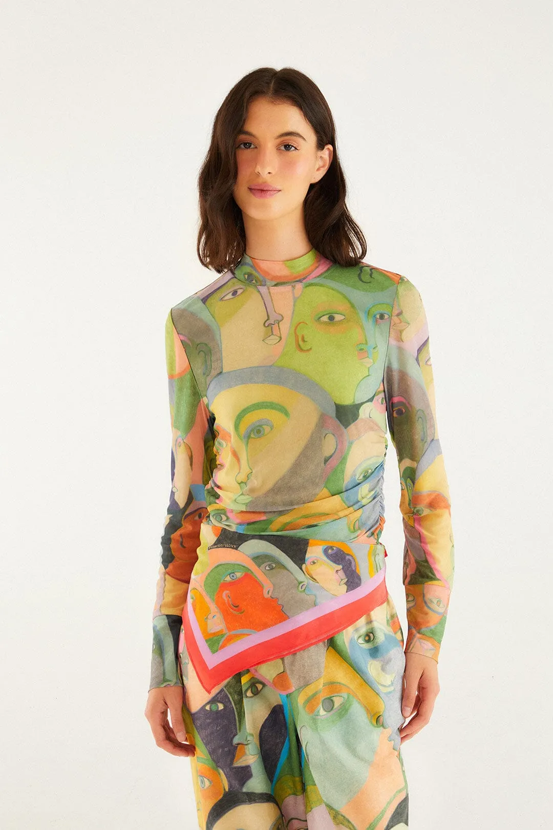 Crowded Series Drawing Scarf sold by FARM Rio product image thumbnail 2