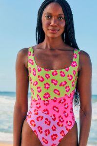 Maxi Leopard Patch One Piece Swimsuit sold by FARM Rio
