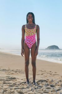 Maxi Leopard Patch One Piece Swimsuit sold by FARM Rio
