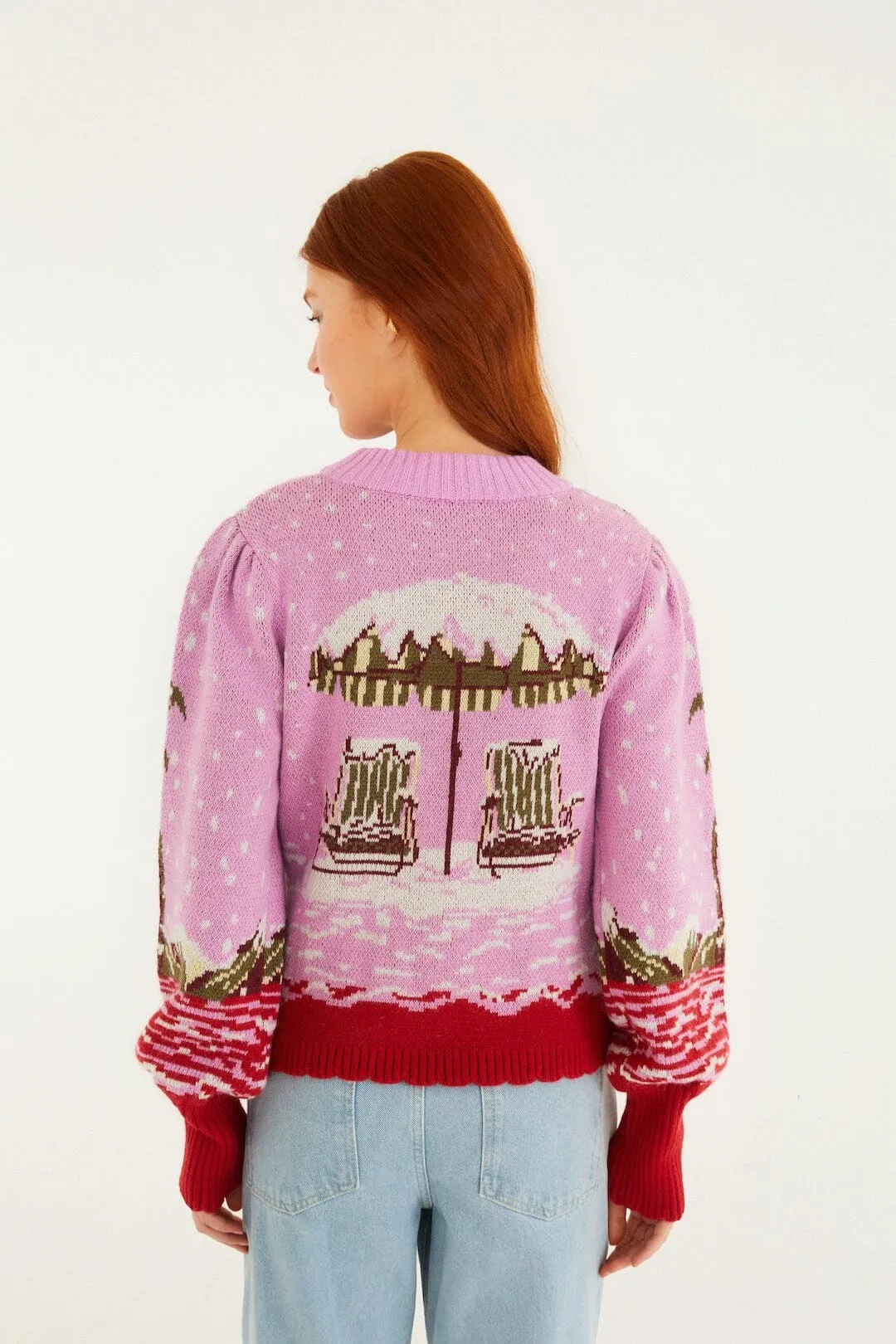 Pink From Sand To Snow Knit Sweater sold by FARM Rio product image thumbnail 3