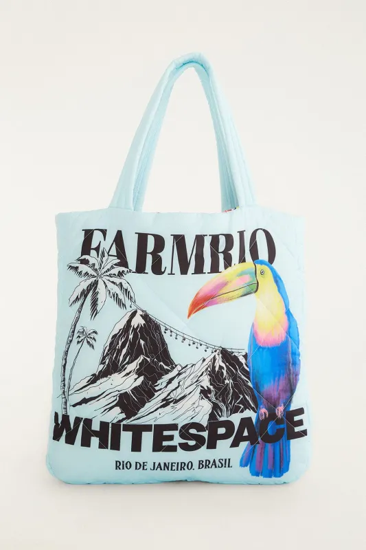 Blue Toucan Puffer Tote Bag sold by FARM Rio