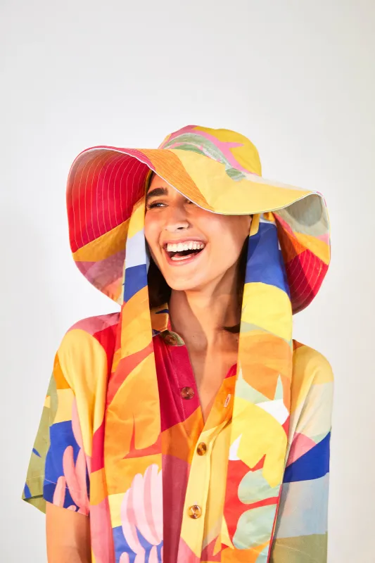 TROPICAL SUNSET HAT made by FARM Rio