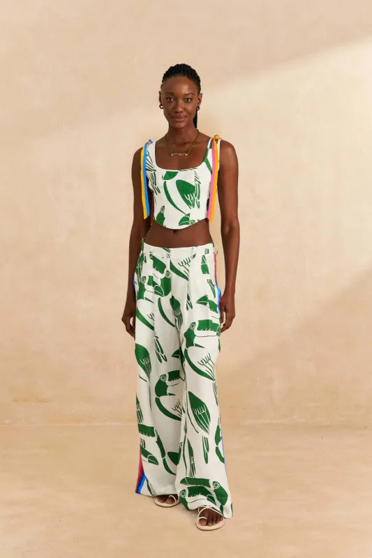 Off-White Rainbow Toucans Pants sold by FARM Rio