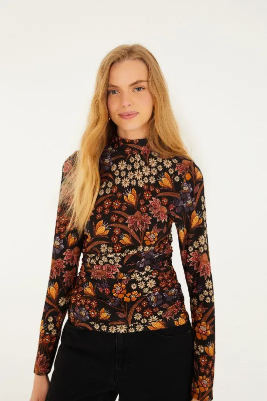 Black Lili Jersey Blouse sold by FARM Rio