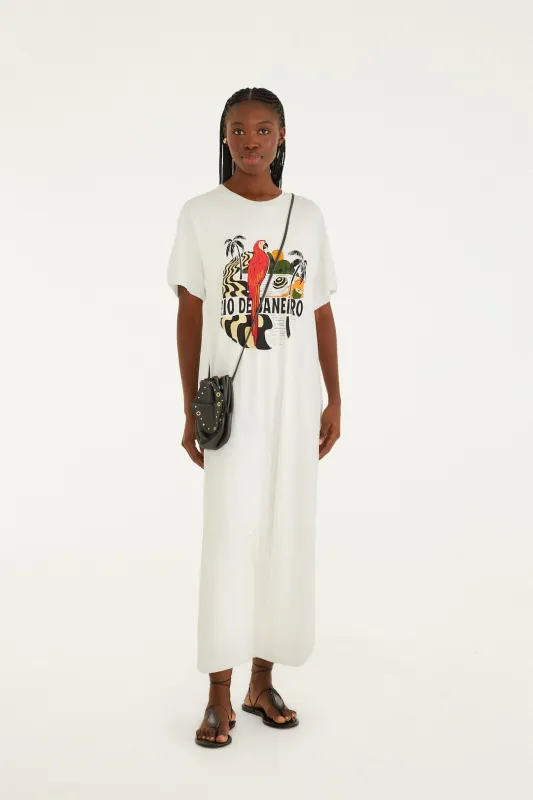 Off-White Rio De Janeiro Organic Cotton Jumpsuit sold by FARM Rio