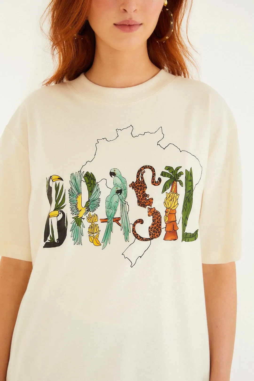 Off-White Brasil Organic Cotton T-Shirt sold by FARM Rio product image thumbnail 2