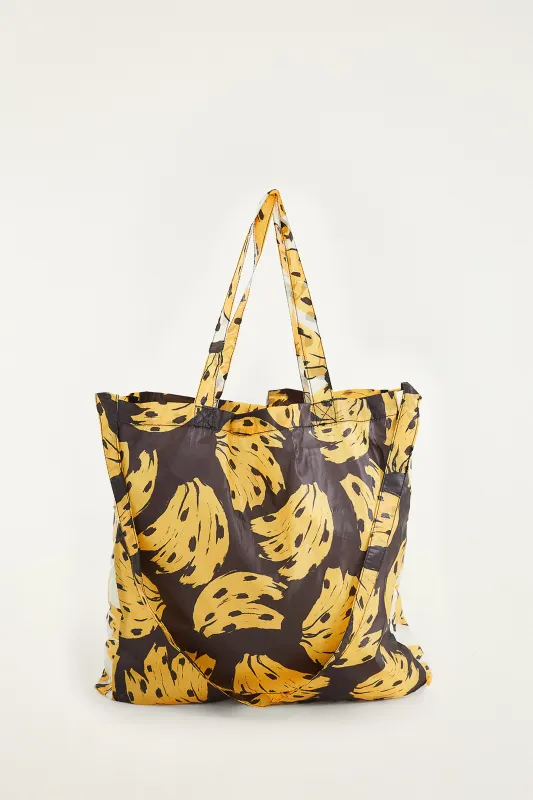 Black Bossa Banana Tote Fruit Bag sold by FARM Rio