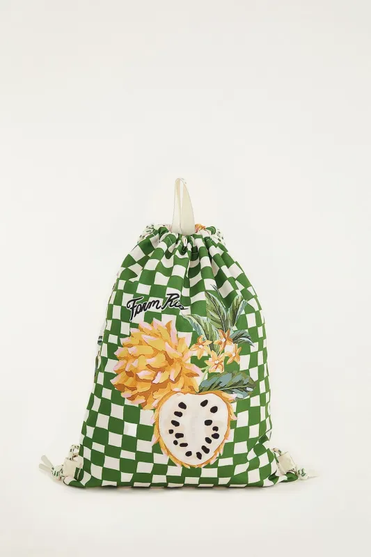 Green Biriba Drawstring Beach Bag sold by FARM Rio