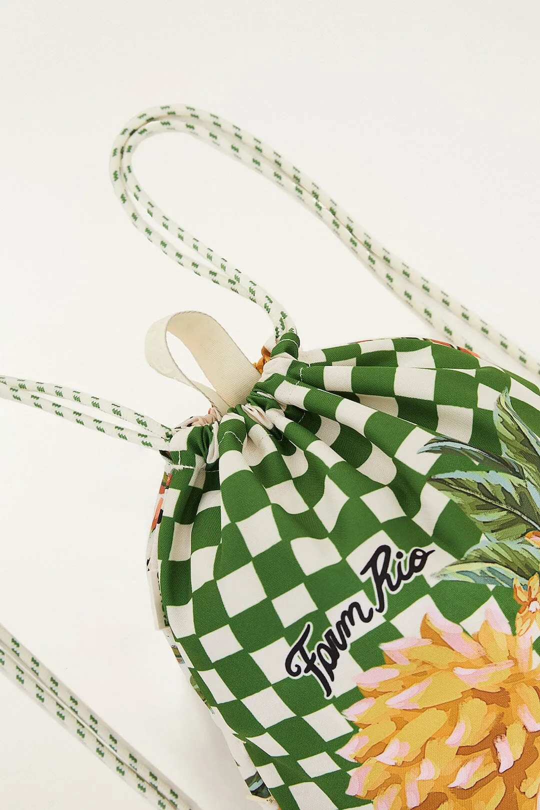 Green Biriba Drawstring Beach Bag sold by FARM Rio product image thumbnail 2