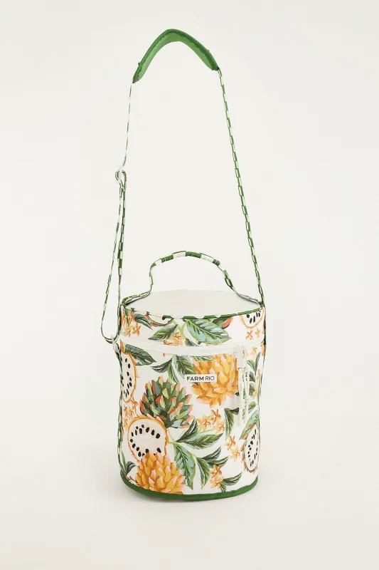 Green Biriba Crossbody Insulated Cooler Bag made by FARM Rio