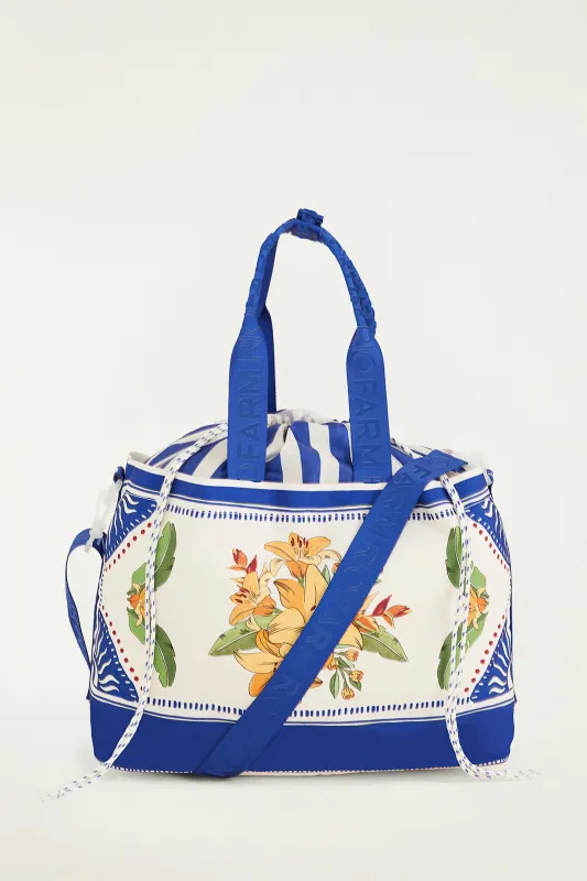 Blue Carioca Tropical Destiny Drawstring Tote Bag sold by FARM Rio
