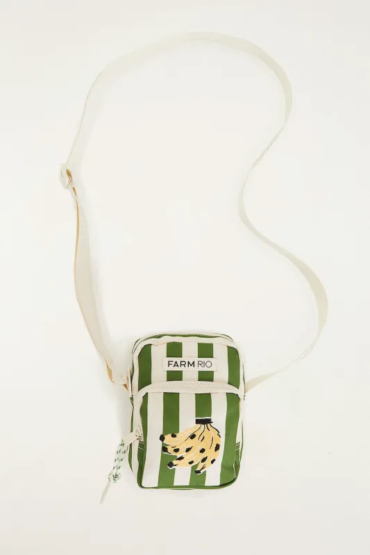 Green Tropical Banana Crossbody Bag made by FARM Rio
