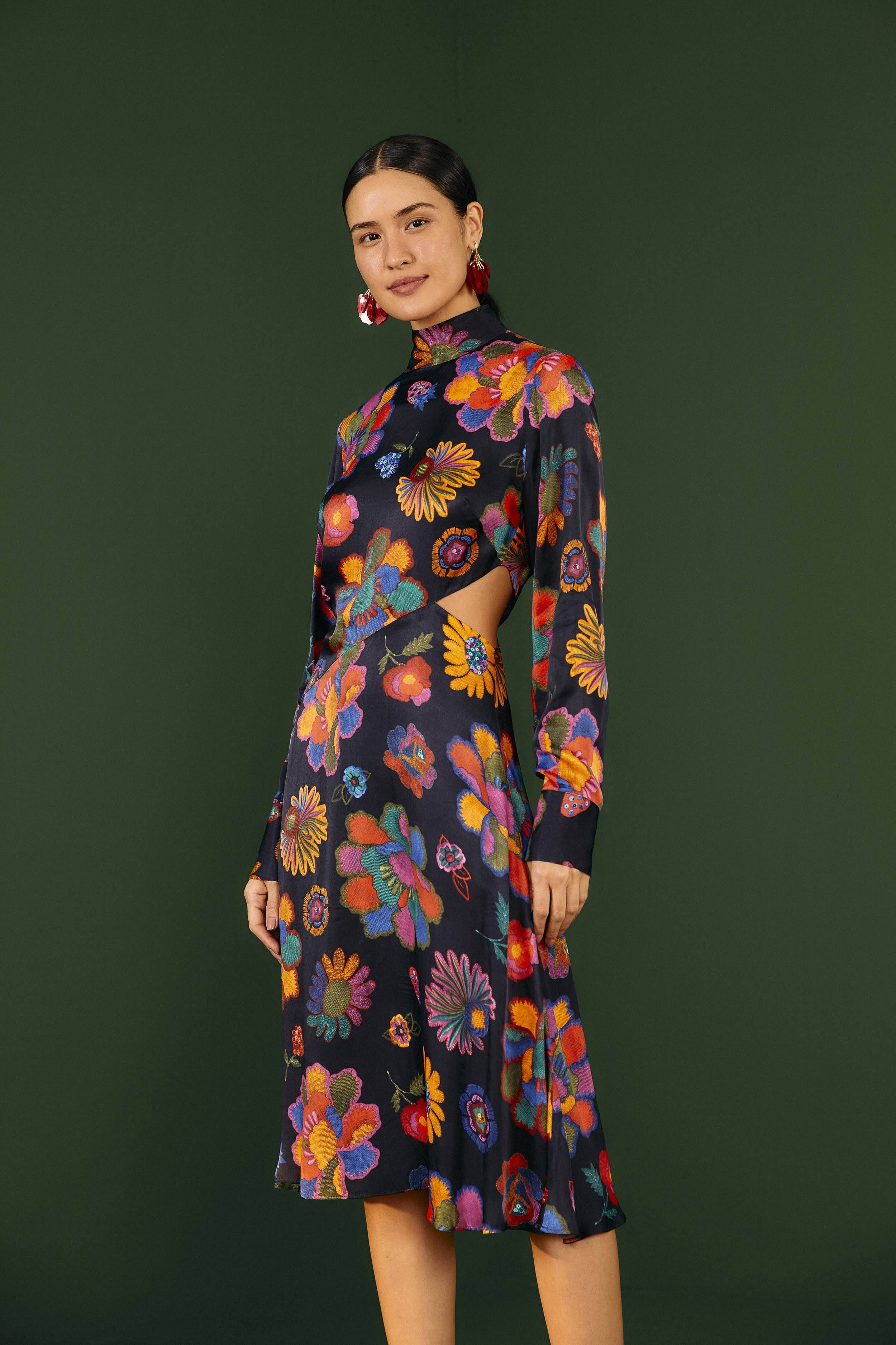 Lilys Garden Cut Out Midi Dress sold by FARM Rio