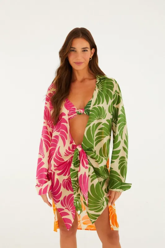 Mixed Banana Wings Open Chemise sold by FARM Rio