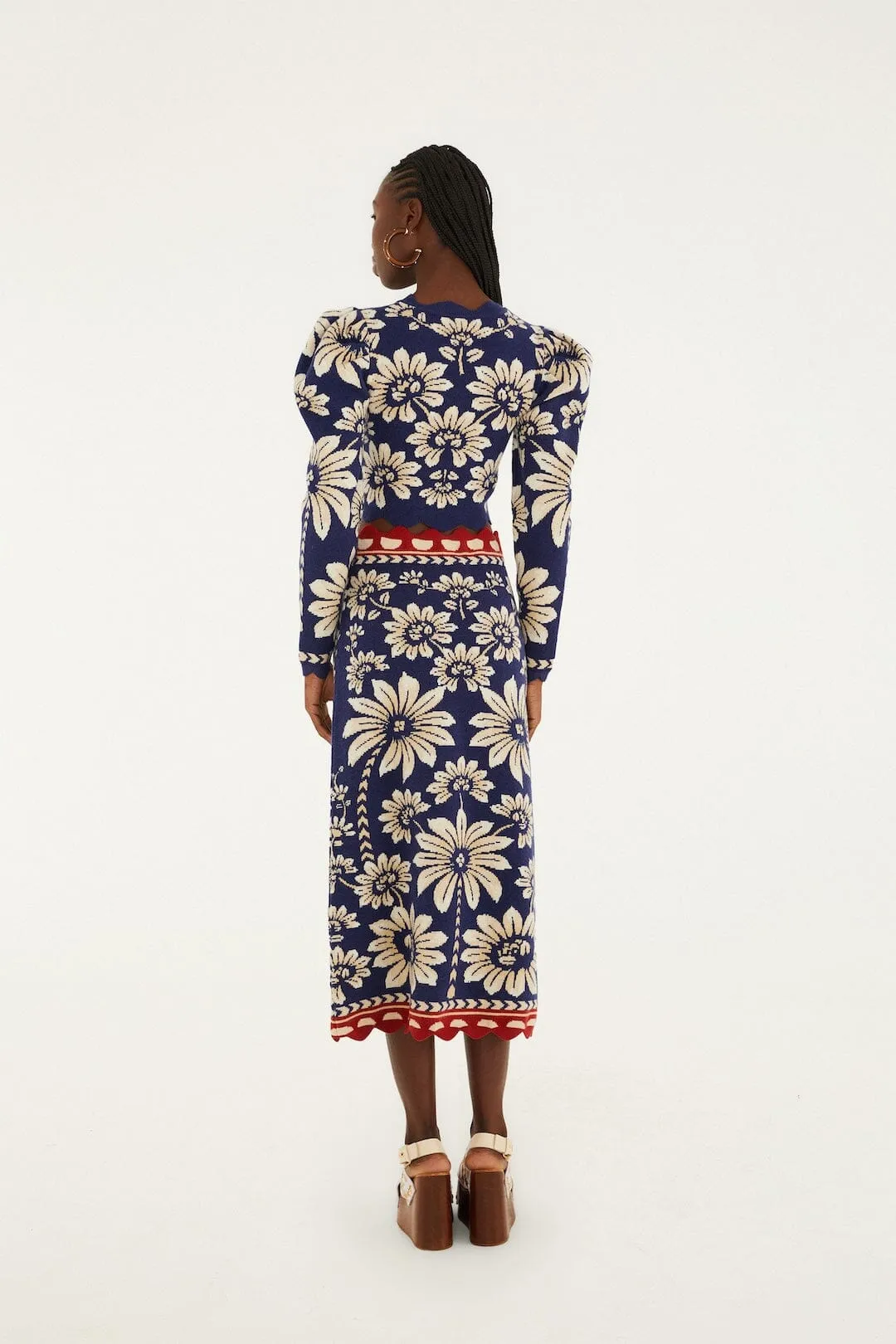 Blue Luna Knit Midi Skirt sold by FARM Rio product image thumbnail 3