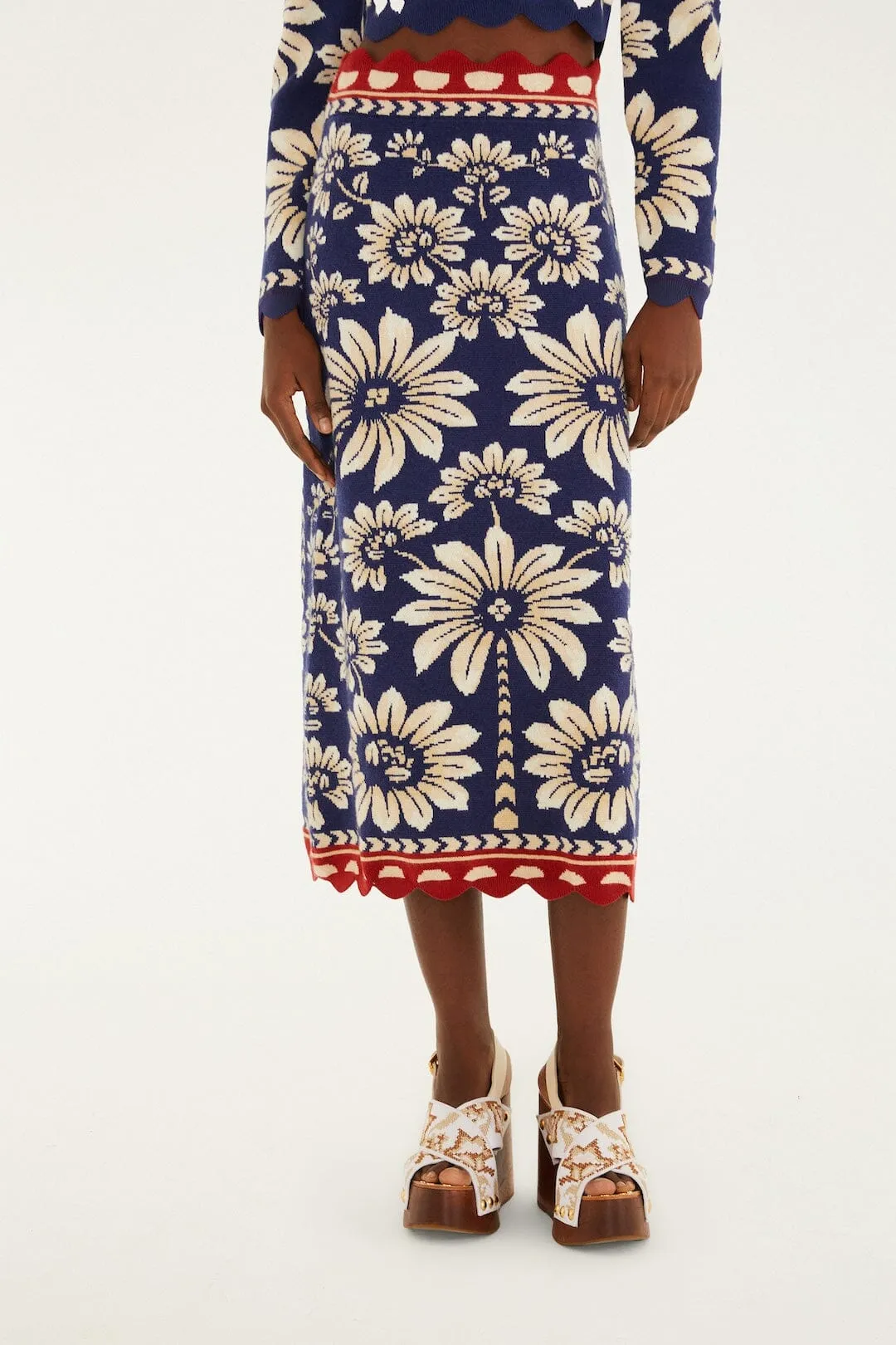 Blue Luna Knit Midi Skirt sold by FARM Rio product image thumbnail 2