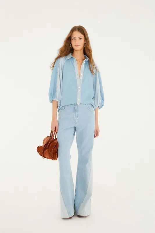 Denim Tree Light Colors Pants sold by FARM Rio