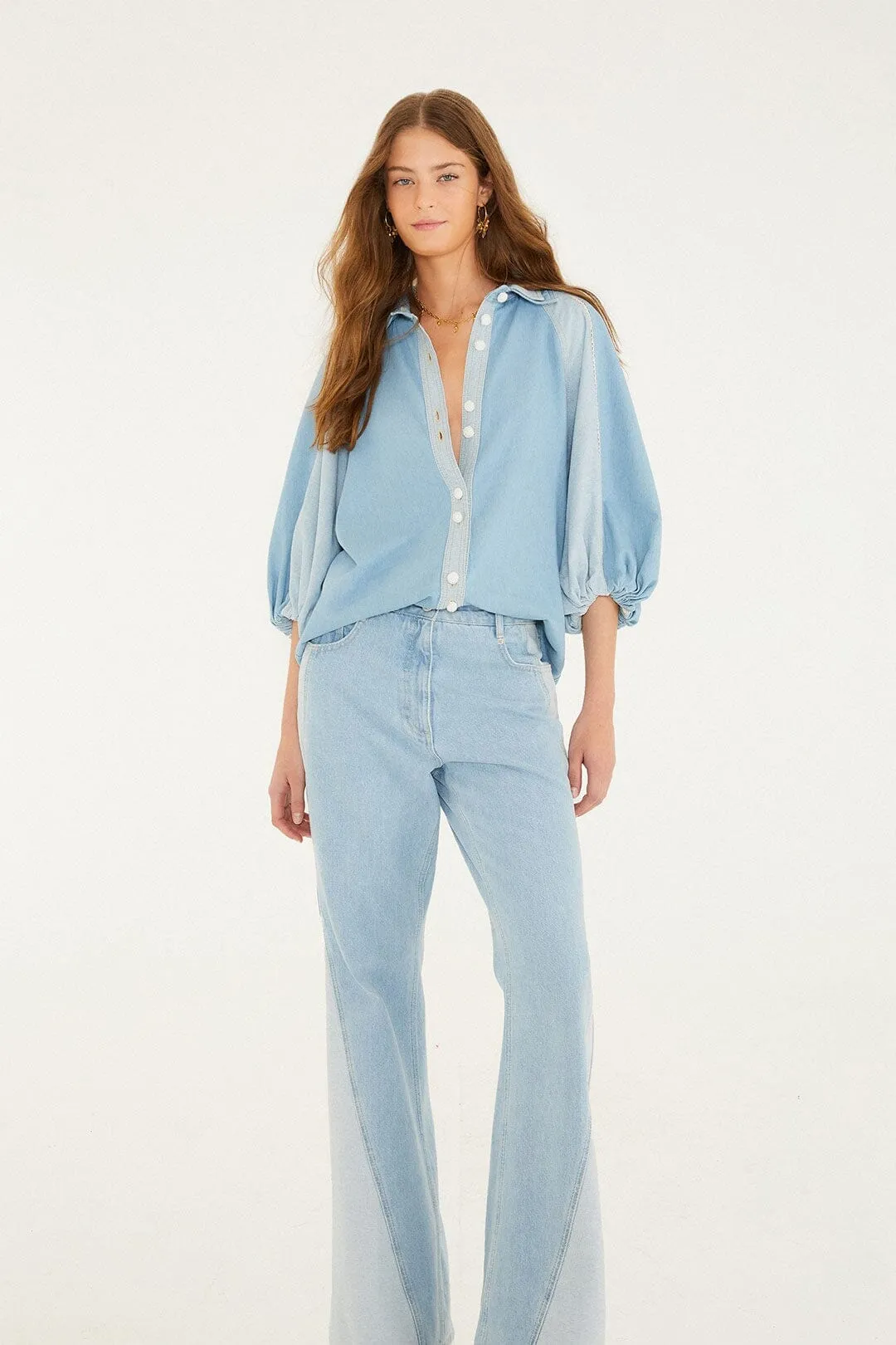 Denim Tree Light Colors Pants sold by FARM Rio product image thumbnail 4