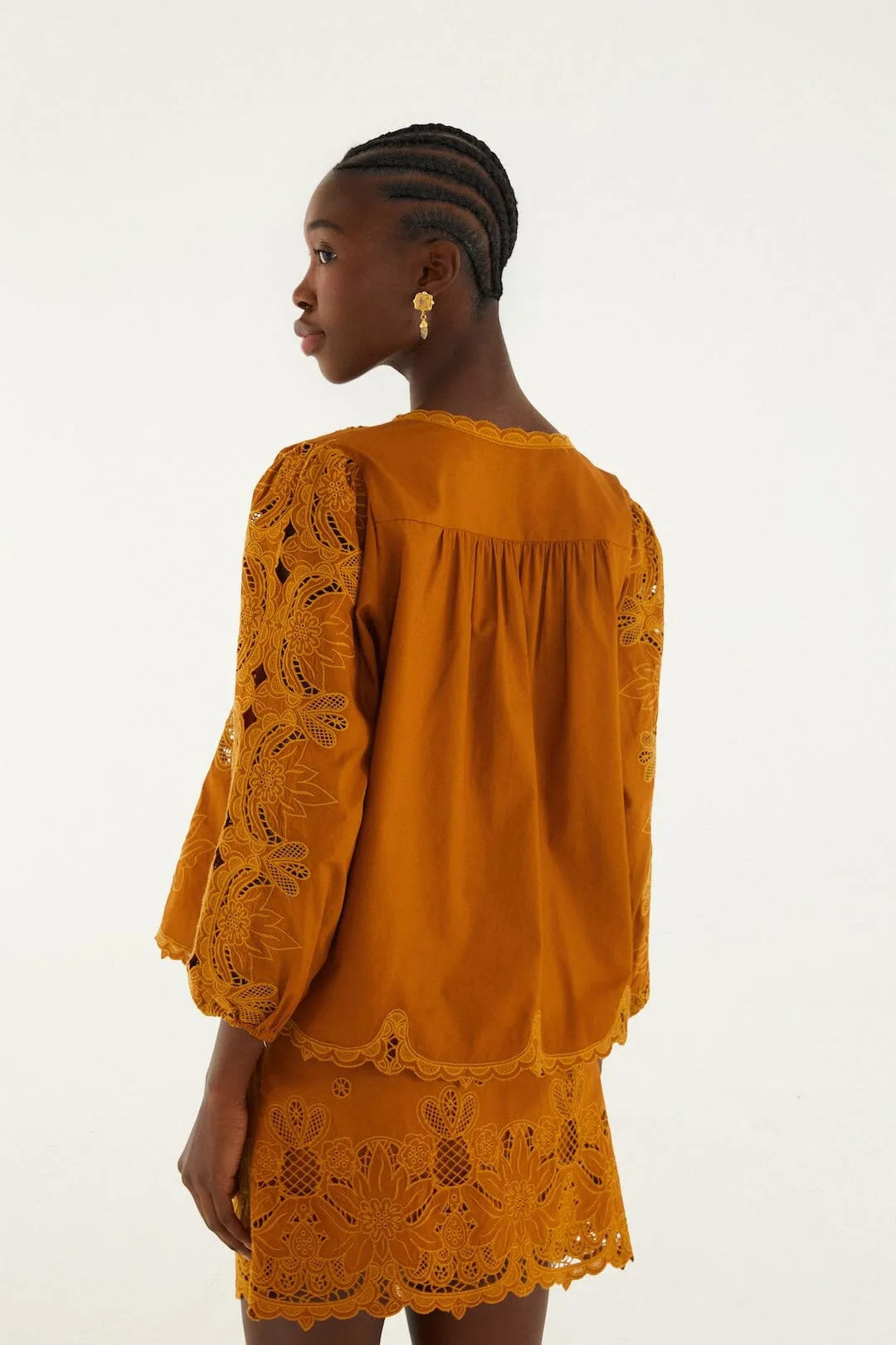 Camel Richelieu Mini Skirt sold by FARM Rio product image thumbnail 3