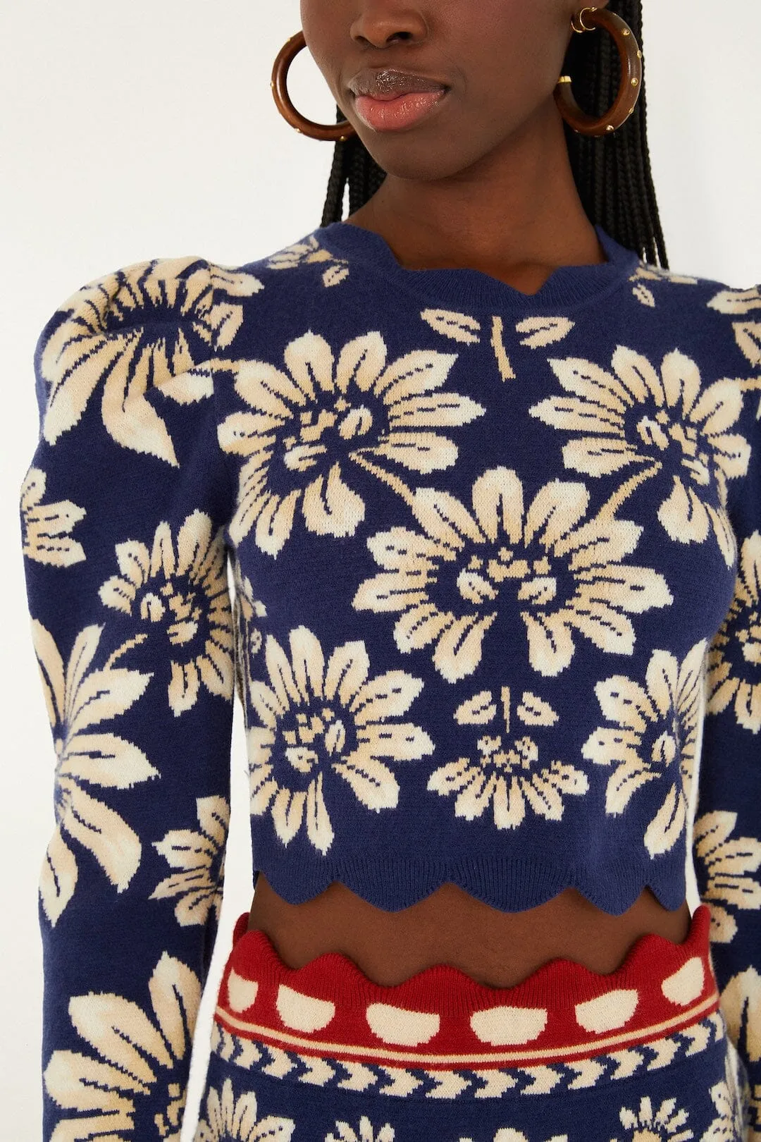 Blue Luna Puff Sleeve Knit Top sold by FARM Rio product image thumbnail 2