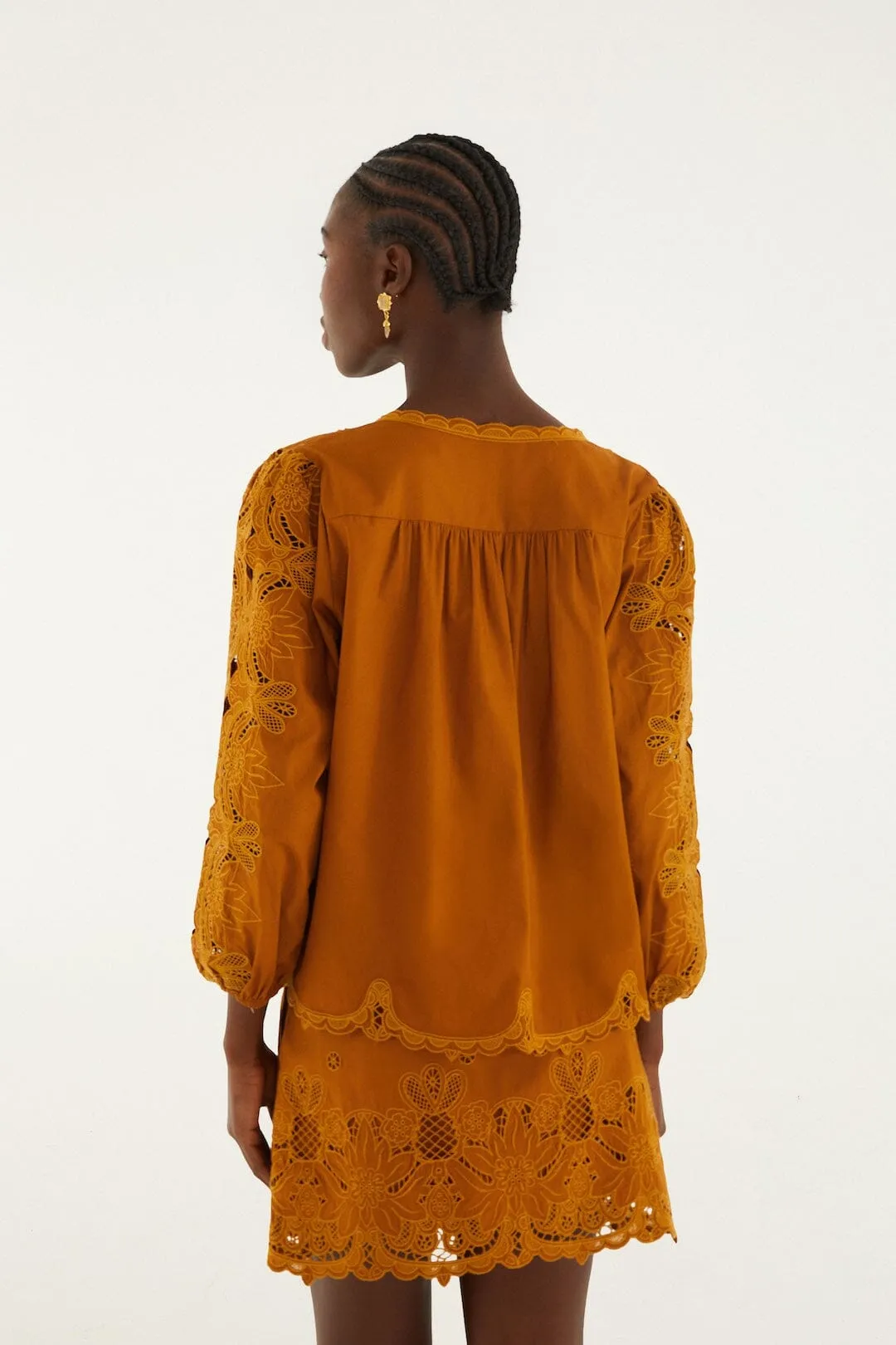 Camel Richelieu Long Sleeve Blouse sold by FARM Rio product image thumbnail 3