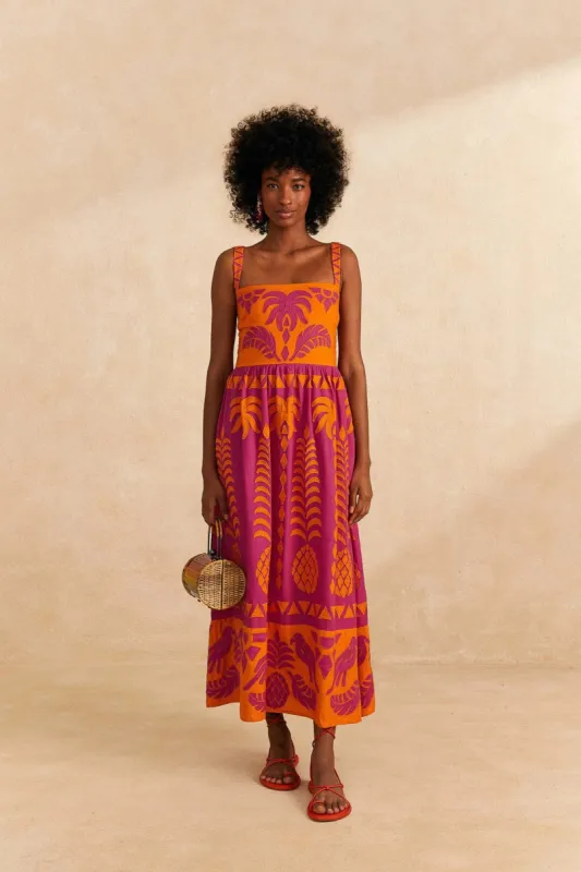 Orange Pineapple Love Cutwork Dress sold by FARM Rio
