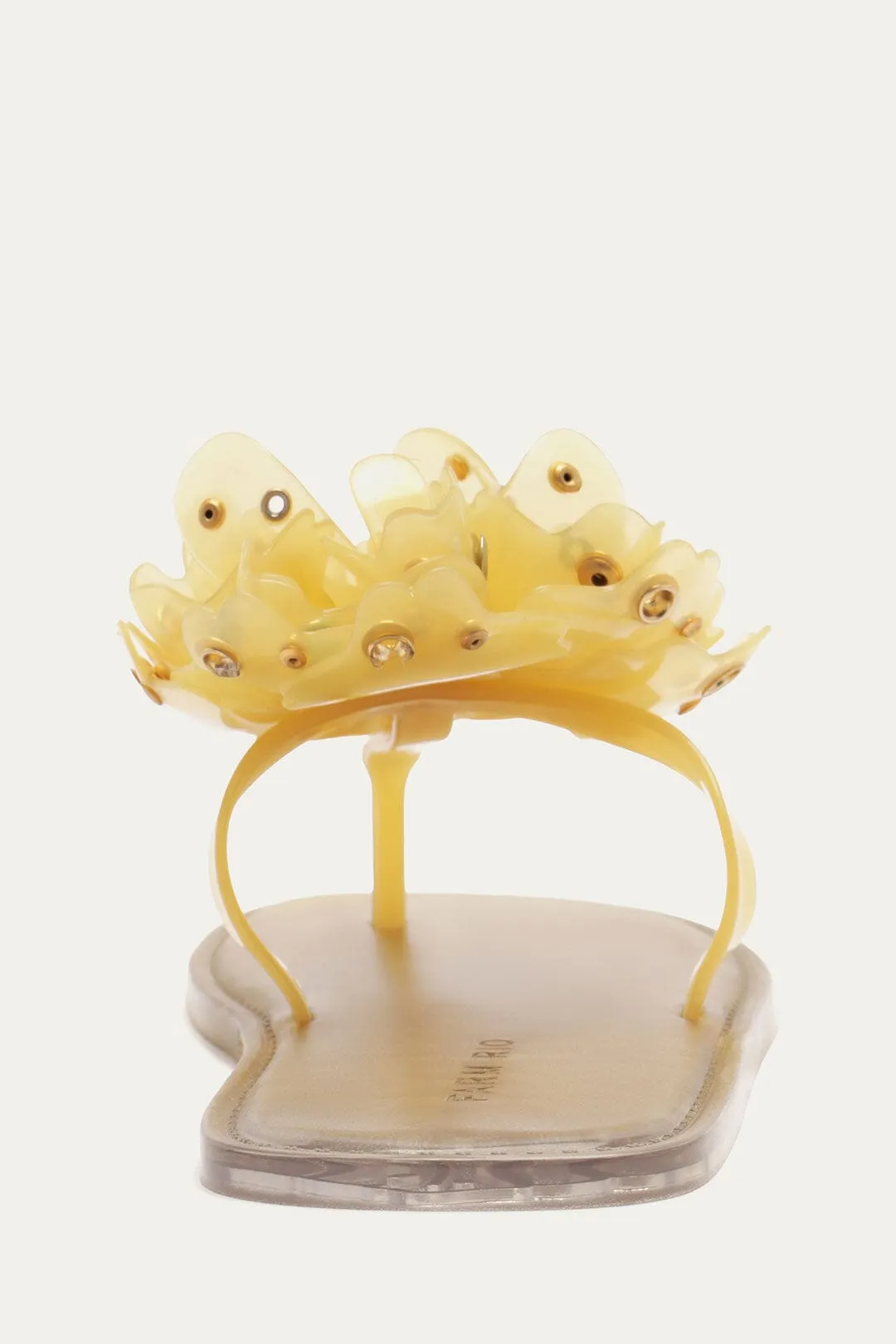Yellow Studded Flower Jelly Flat Sandal sold by FARM Rio product image thumbnail 3