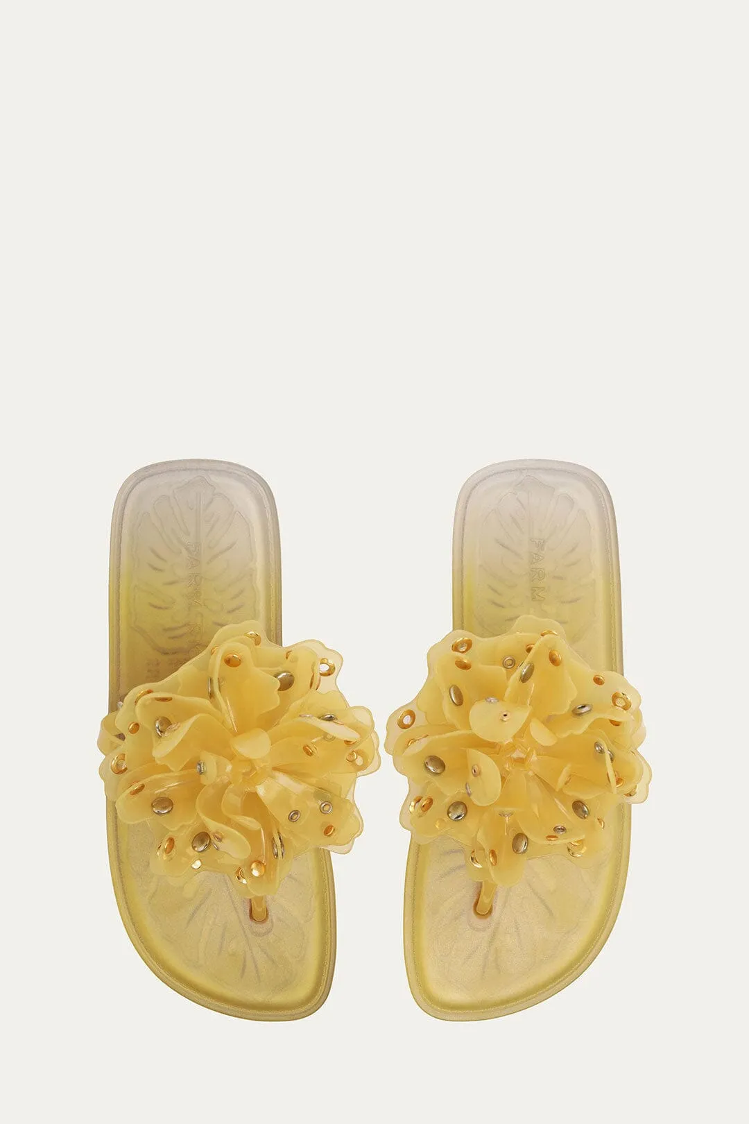 Yellow Studded Flower Jelly Flat Sandal sold by FARM Rio product image thumbnail 4