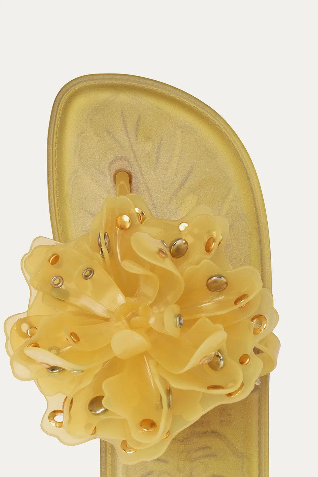 Yellow Studded Flower Jelly Flat Sandal sold by FARM Rio product image thumbnail 5