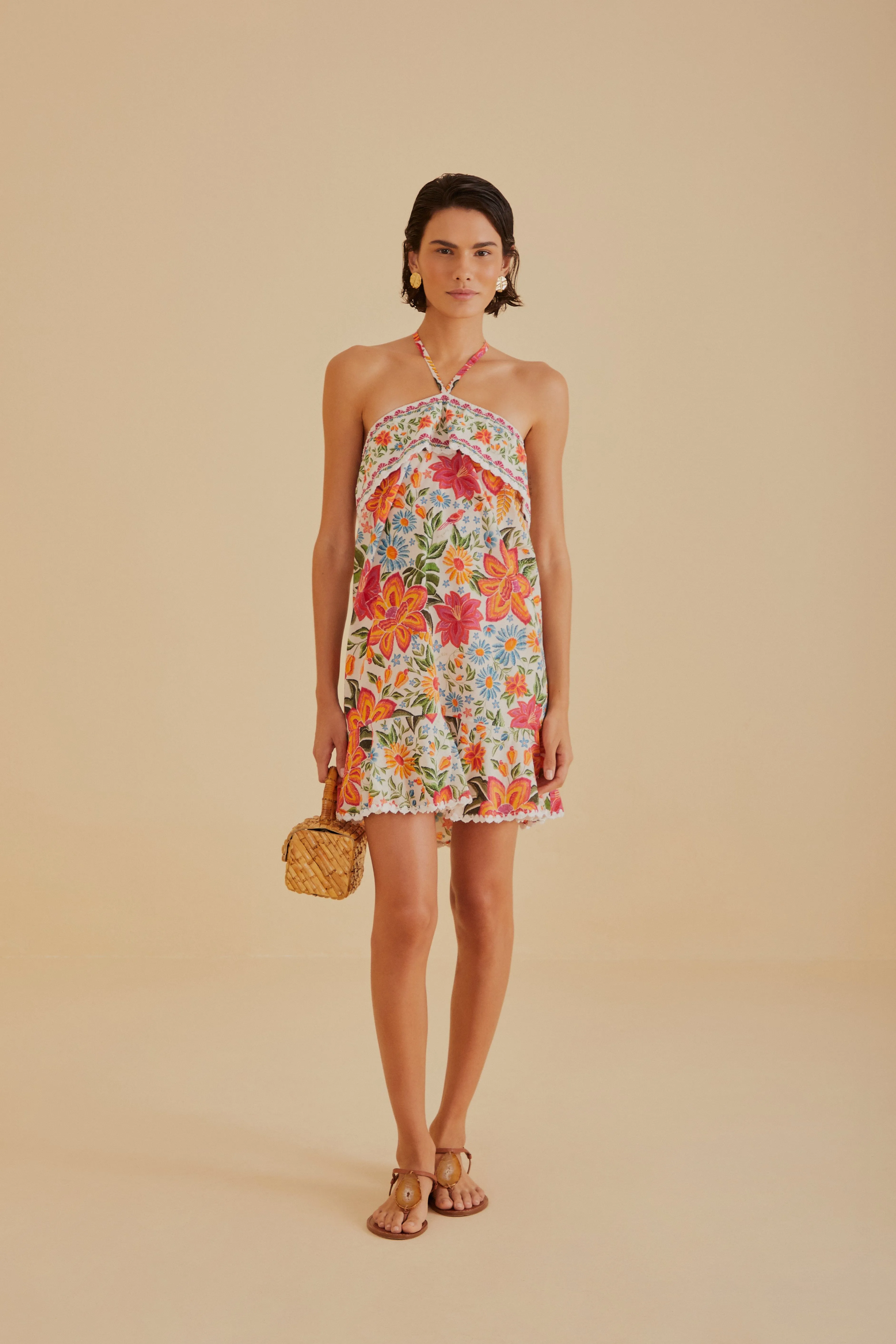 Off-White Bloom Garden Mini Dress sold by FARM Rio product image thumbnail 2