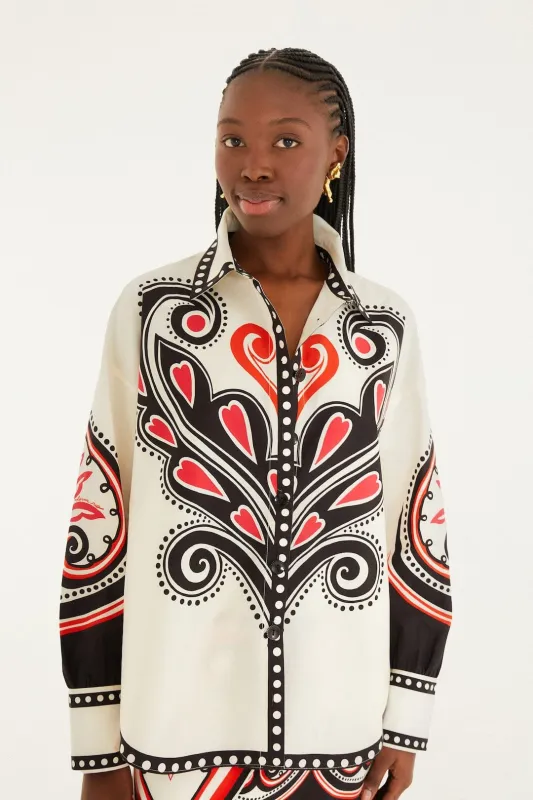 Off-White Graphic Ainika Organic Cotton Shirt sold by FARM Rio