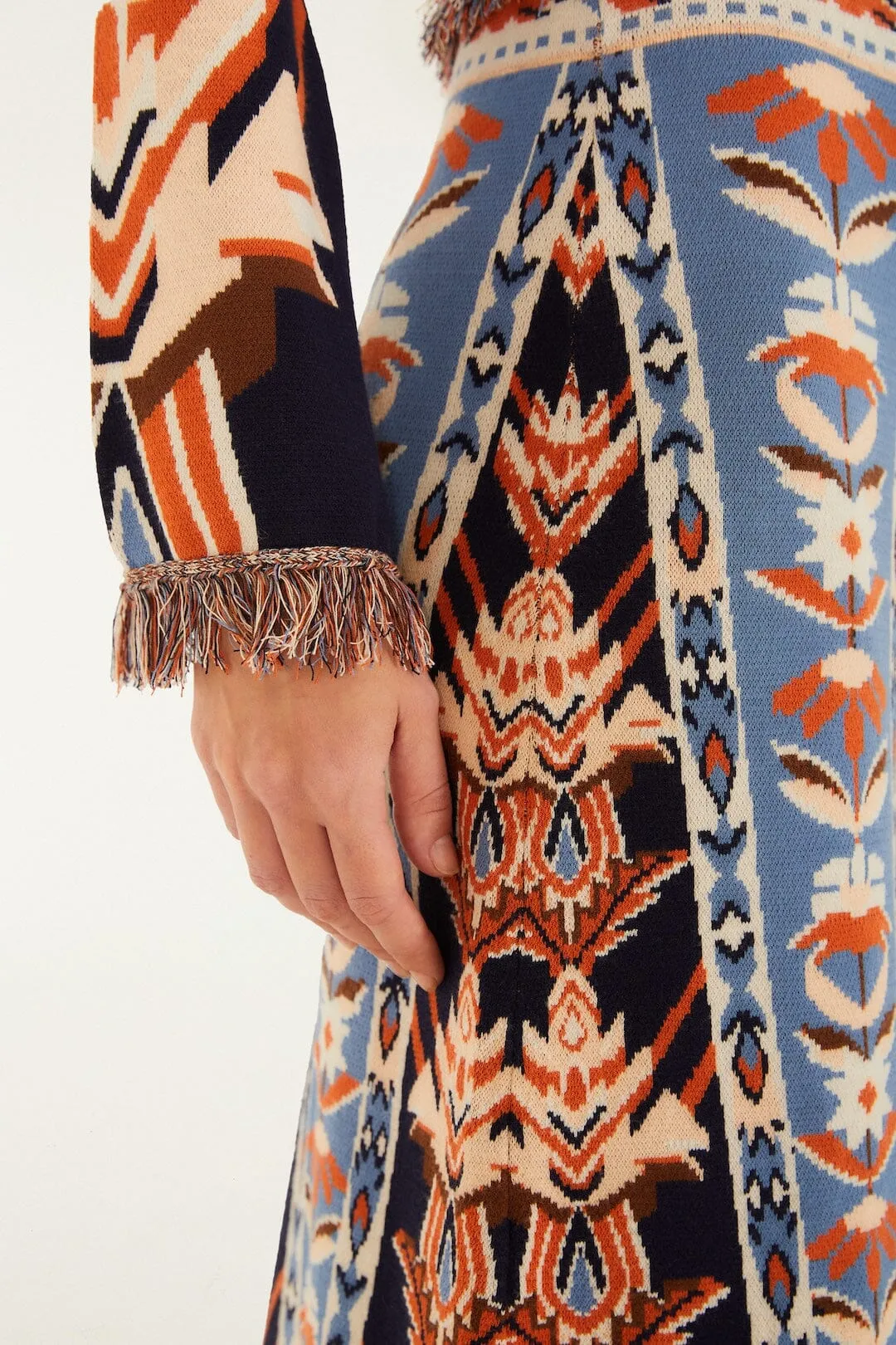 Multicolor Tapestry Fringes Knit Top sold by FARM Rio product image thumbnail 5