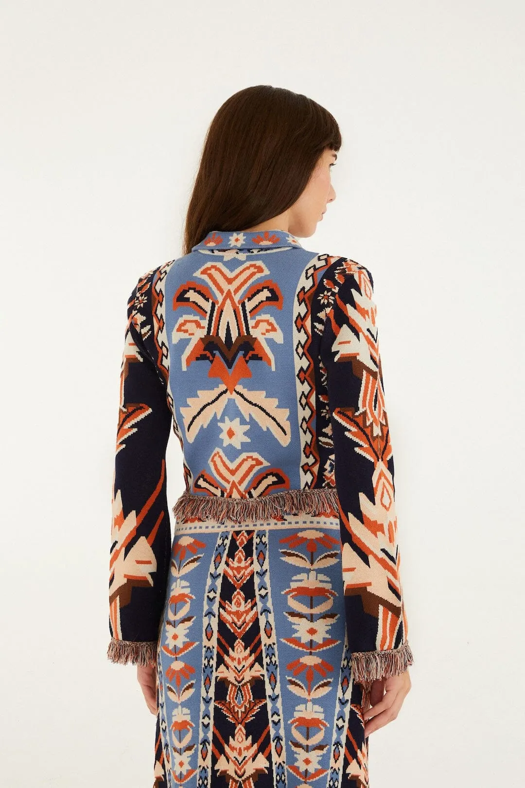 Multicolor Tapestry Fringes Knit Top sold by FARM Rio product image thumbnail 3