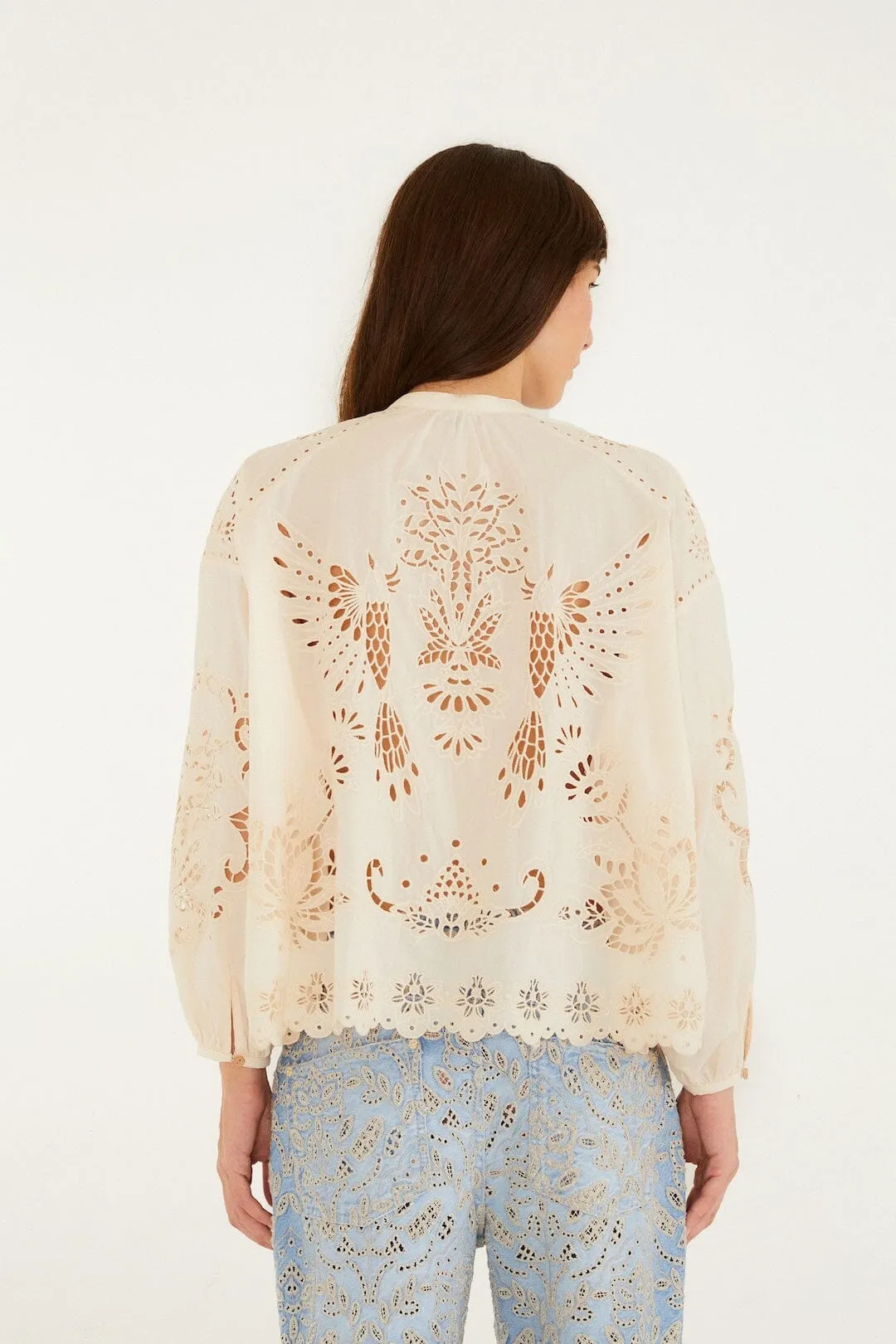 Soft Pink Artisanal Long Sleeve Blouse sold by FARM Rio product image thumbnail 3