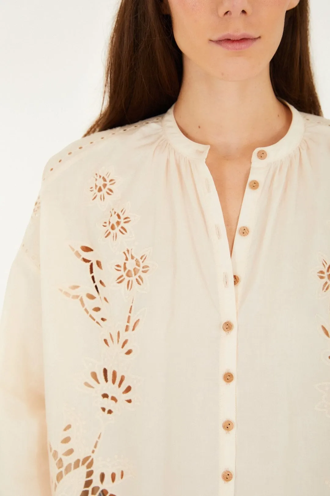 Soft Pink Artisanal Long Sleeve Blouse sold by FARM Rio product image thumbnail 2