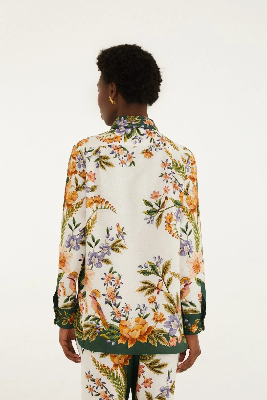 Sand Nature Collared Buttoned Shirt sold by FARM Rio product image thumbnail 3