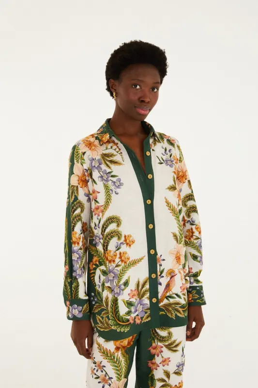 Sand Nature Collared Buttoned Shirt sold by FARM Rio