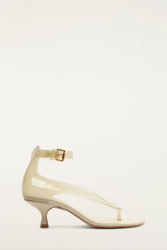 Off-White Jelly Heel Sandal made by FARM Rio