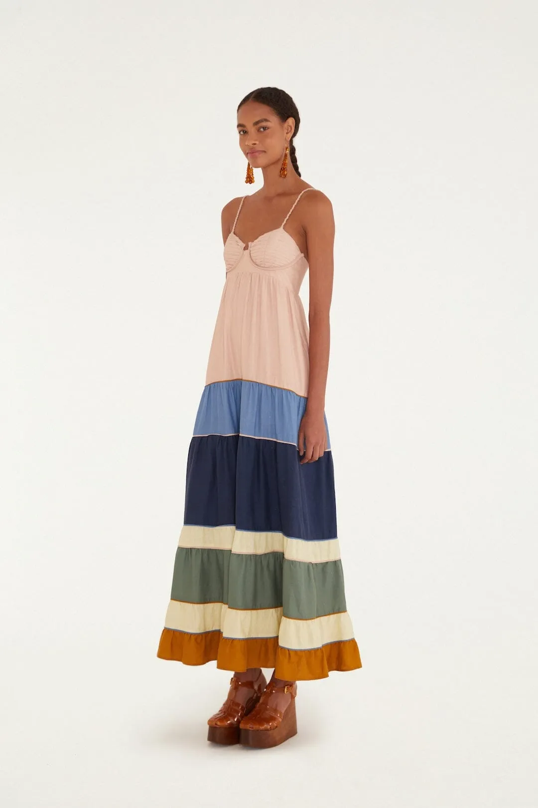 Multicolor Pleats Maxi Dress sold by FARM Rio product image thumbnail 5