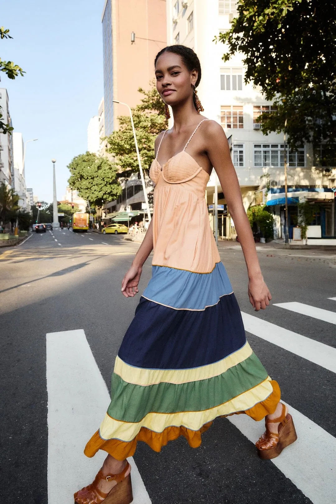 Multicolor Pleats Maxi Dress sold by FARM Rio